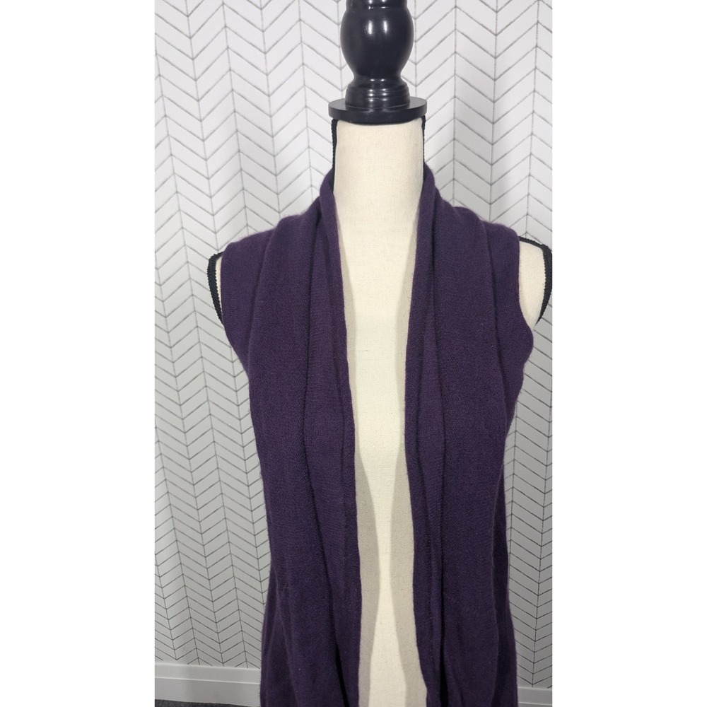 Cynthia Rowley Sweater Womens Small Purple Cashmere Open Cardigan Flowy Ethereal - Picture 4 of 12